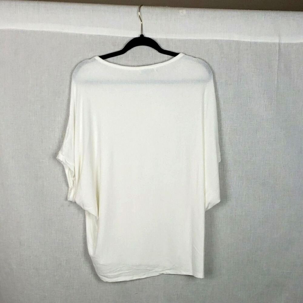 Michael Stars Blouse Ivory White Dolman Sleeves Sweater Top XL Casual Cozy - Picture 2 of 6